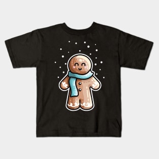 Kawaii Cute Gingerbread Person Kids T-Shirt